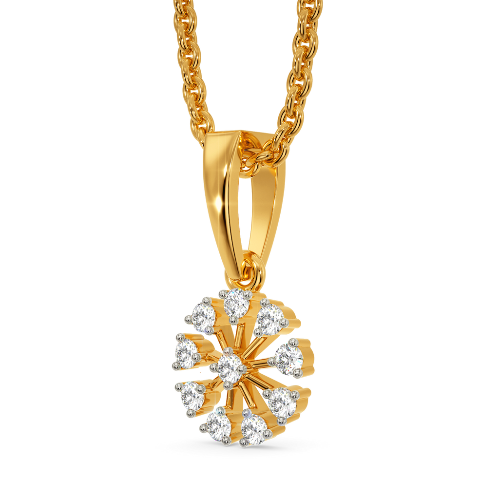 Regal Sunburst Diamond Pendants