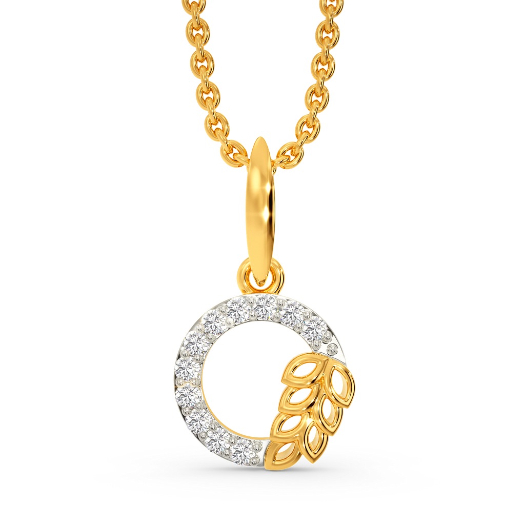 Leafy Filigree Diamond Pendants