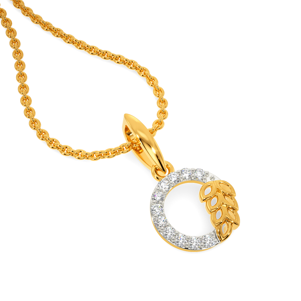 Leafy Filigree Diamond Pendants