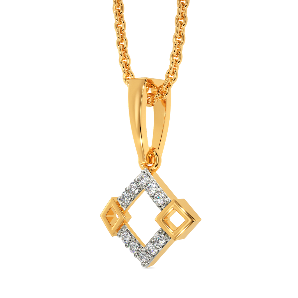 Sleek Fusion Diamond Pendants