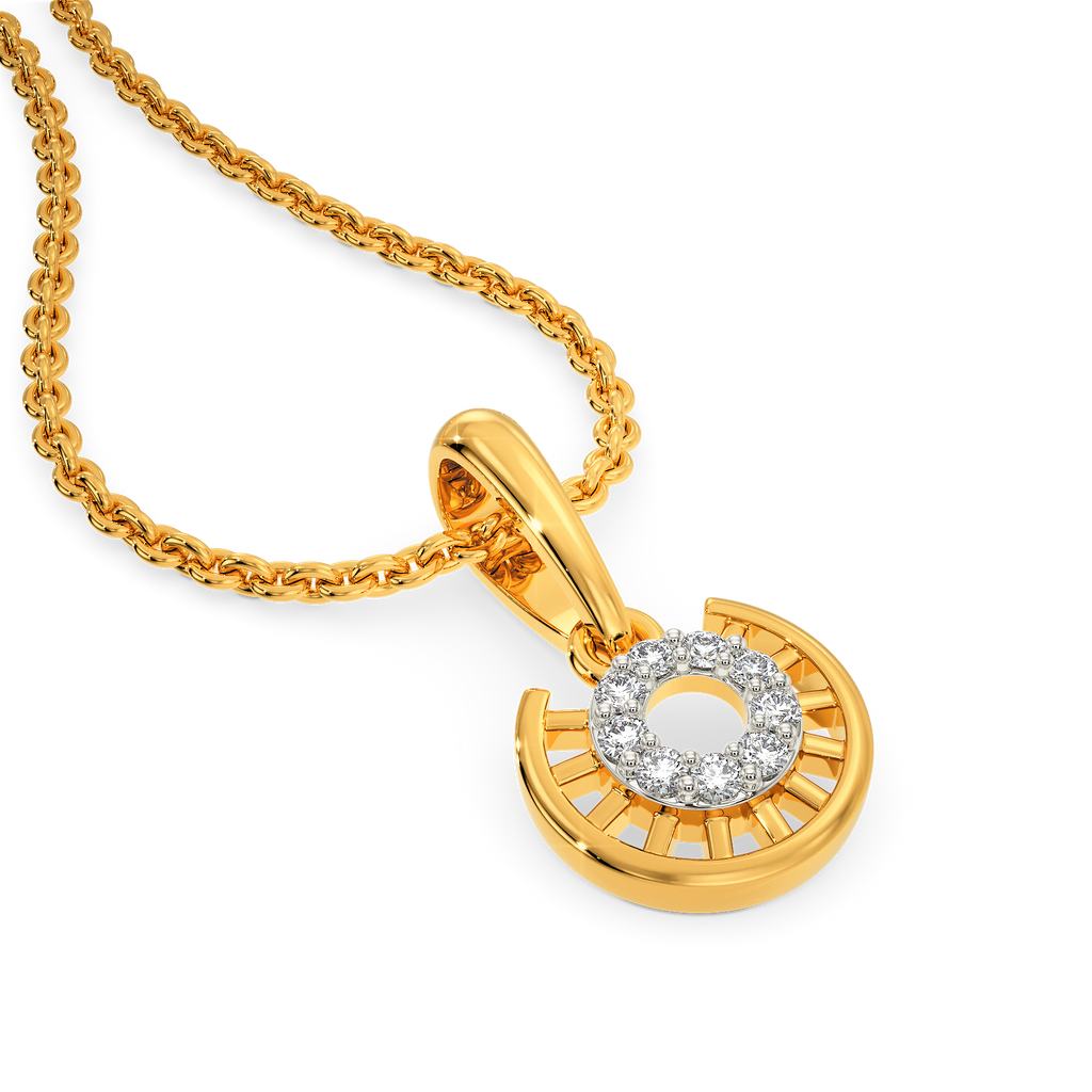 Whimsical Wheel Diamond Pendants
