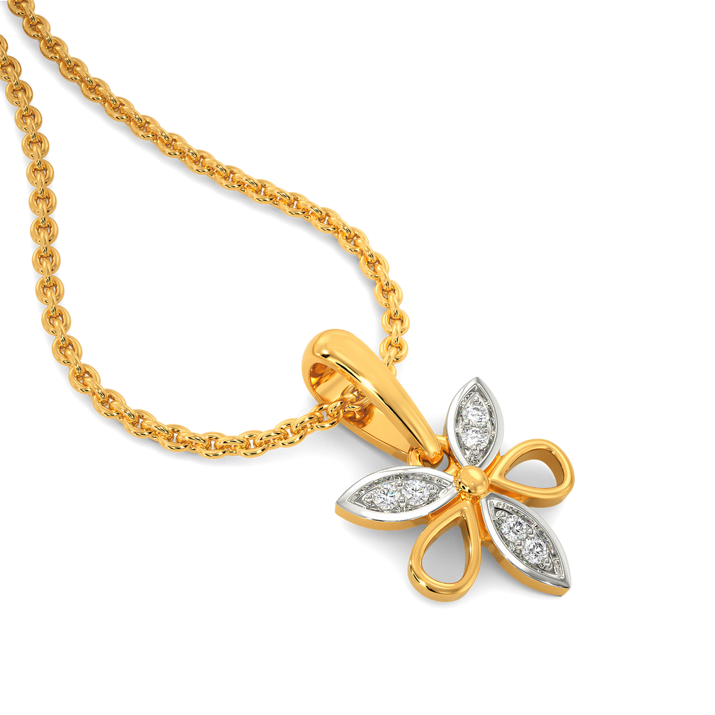 Dainty Daisy Diamond Pendants