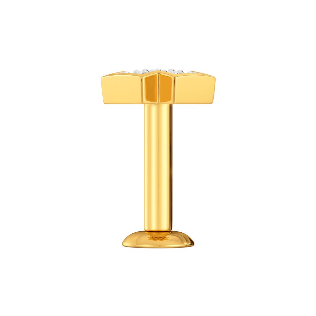 Cross Contours Diamond Nose Pins