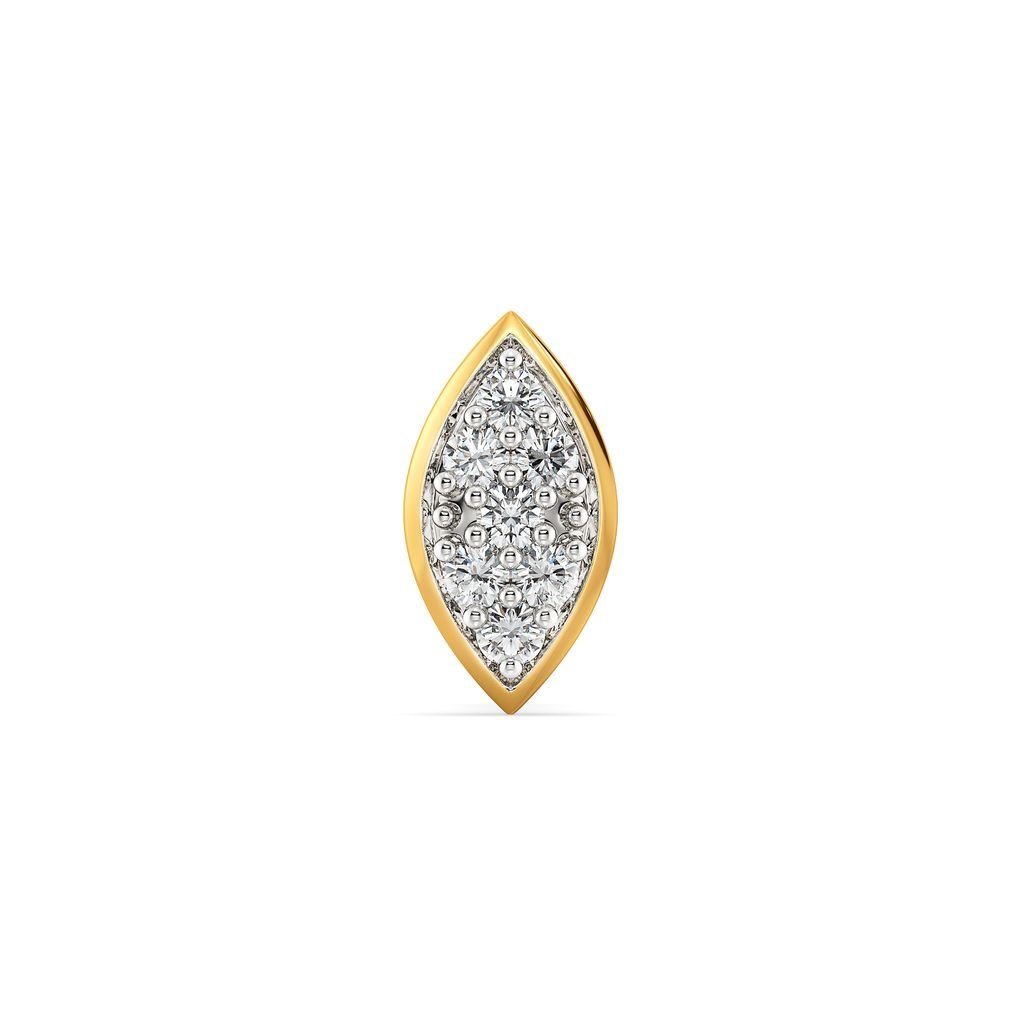 Briefly Leafy Diamond Nose Pins