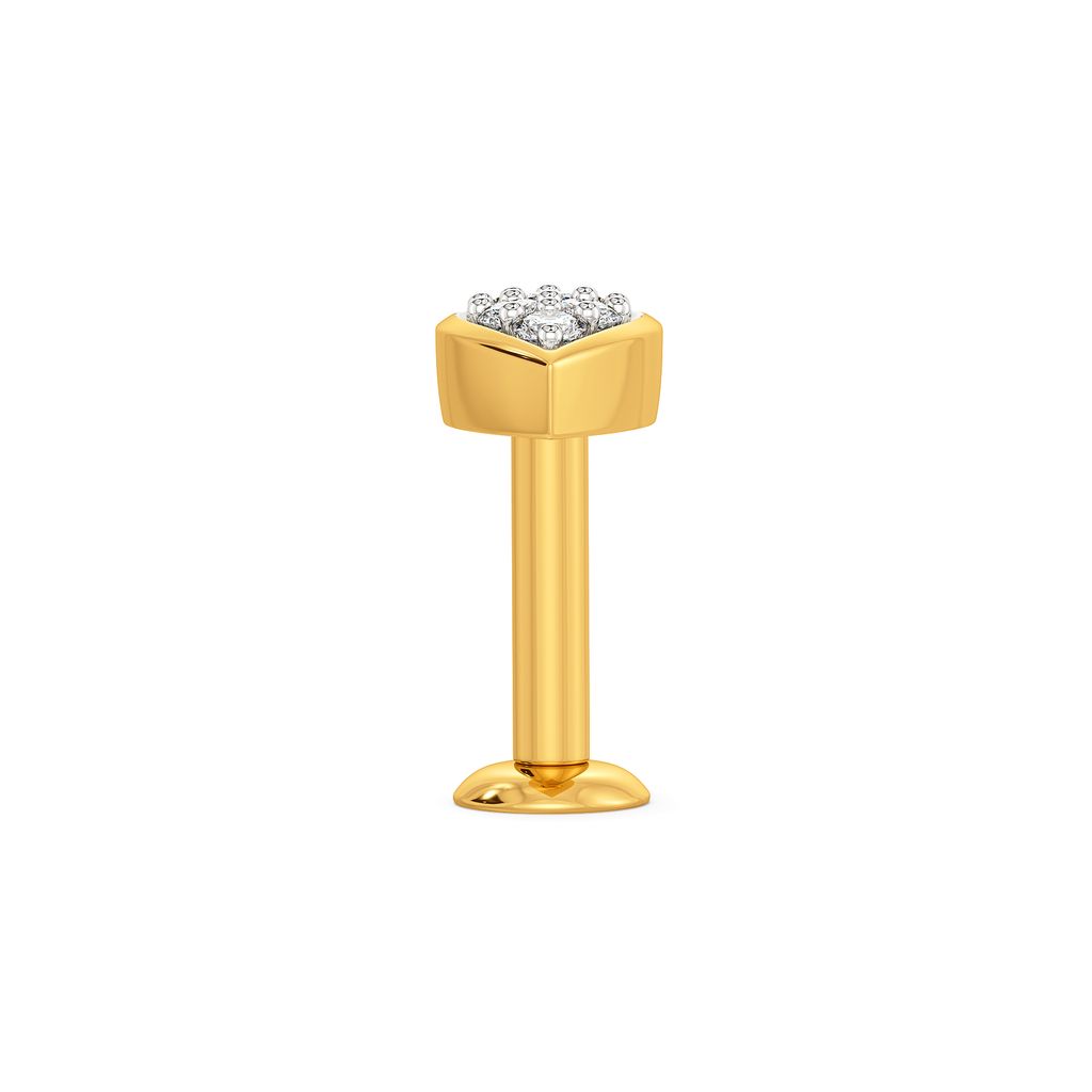 Briefly Leafy Diamond Nose Pins