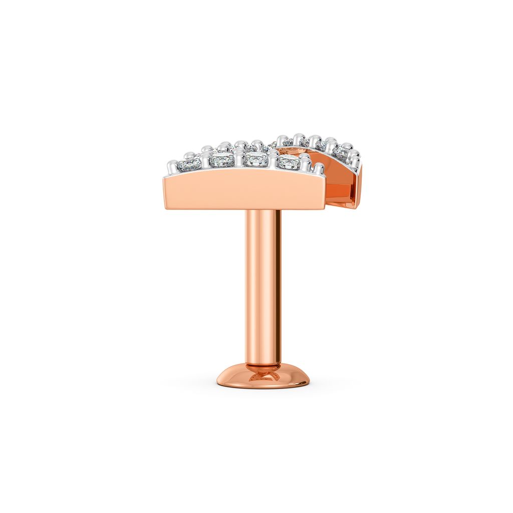 Rose Redirect Diamond Nose Pins