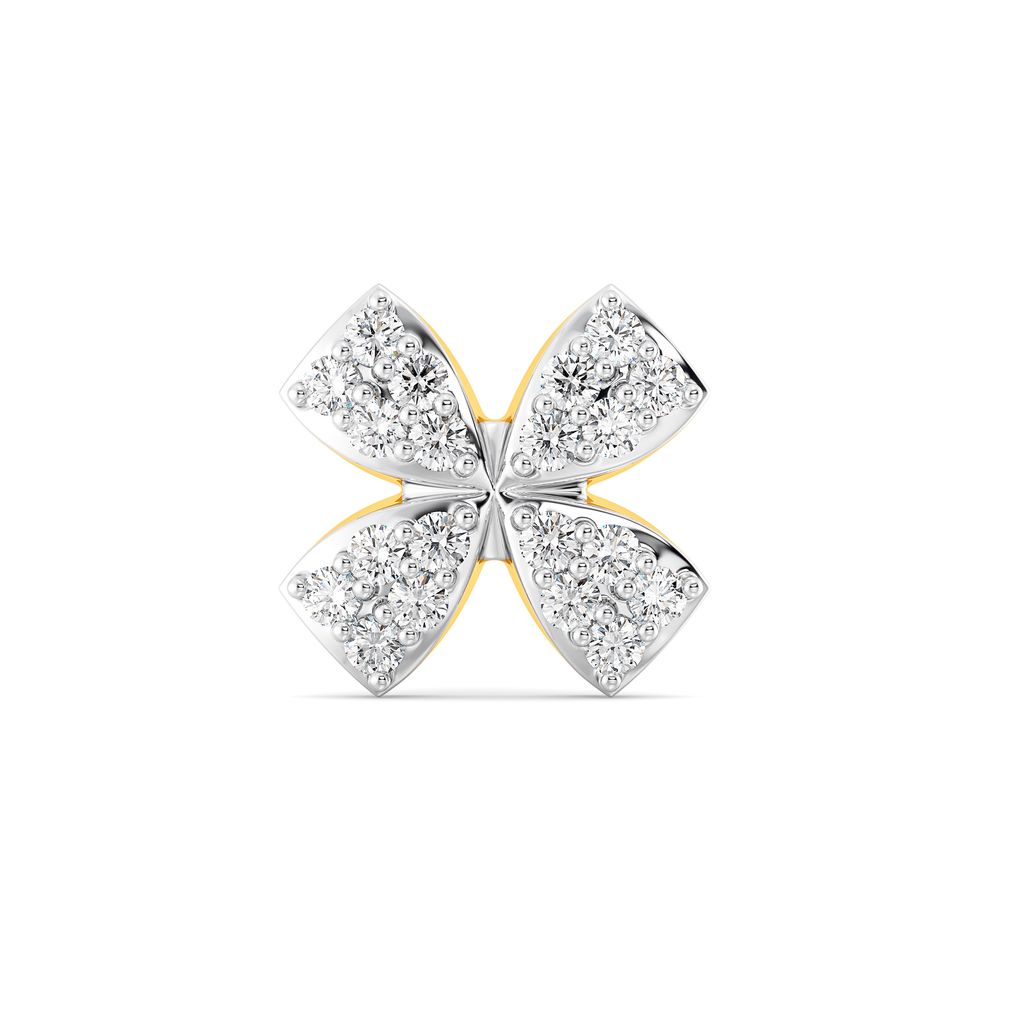 Bow So Floral Diamond Nose Pins