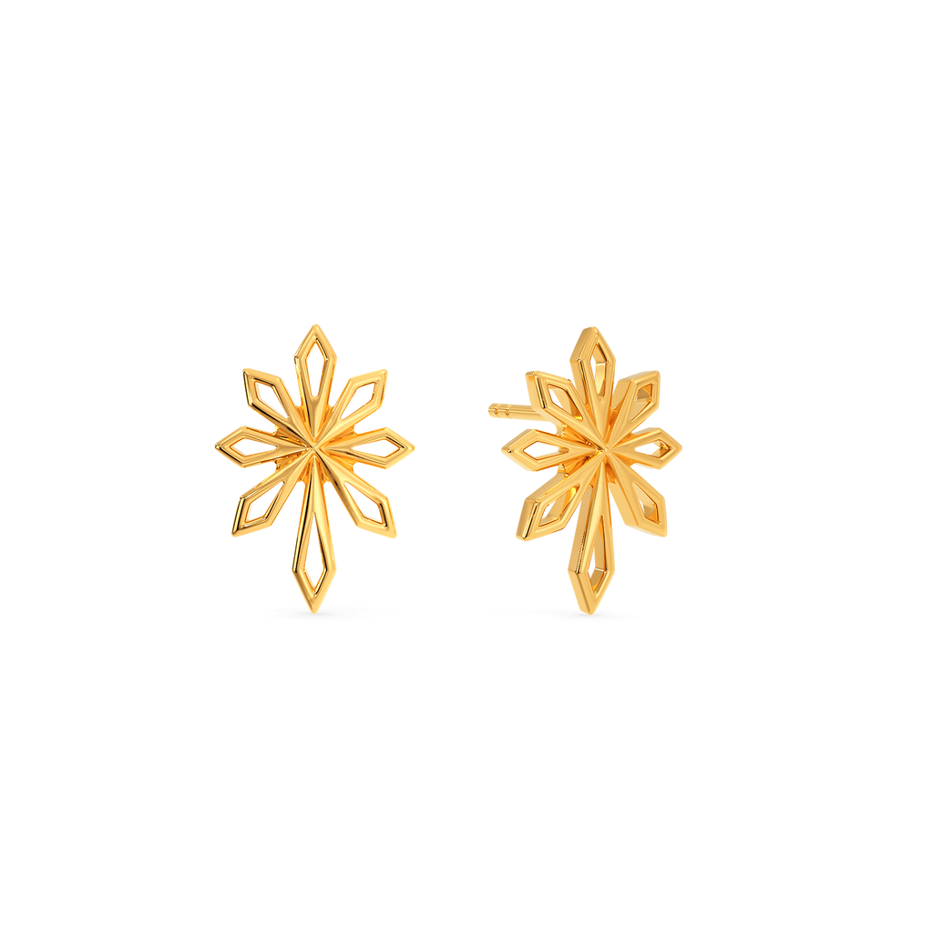 Hues Of Octa Gold Earrings