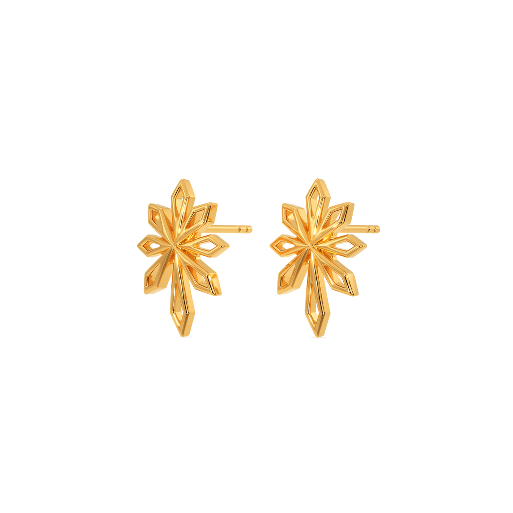 Hues Of Octa Gold Earrings