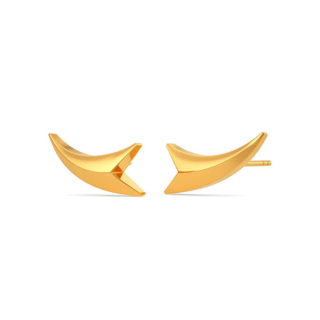 Tri Bute Gold Earrings