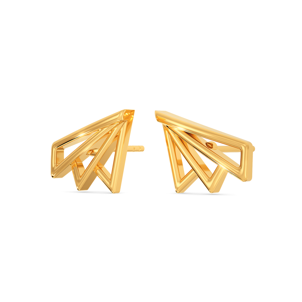 Crazy About Trey Gold Earrings