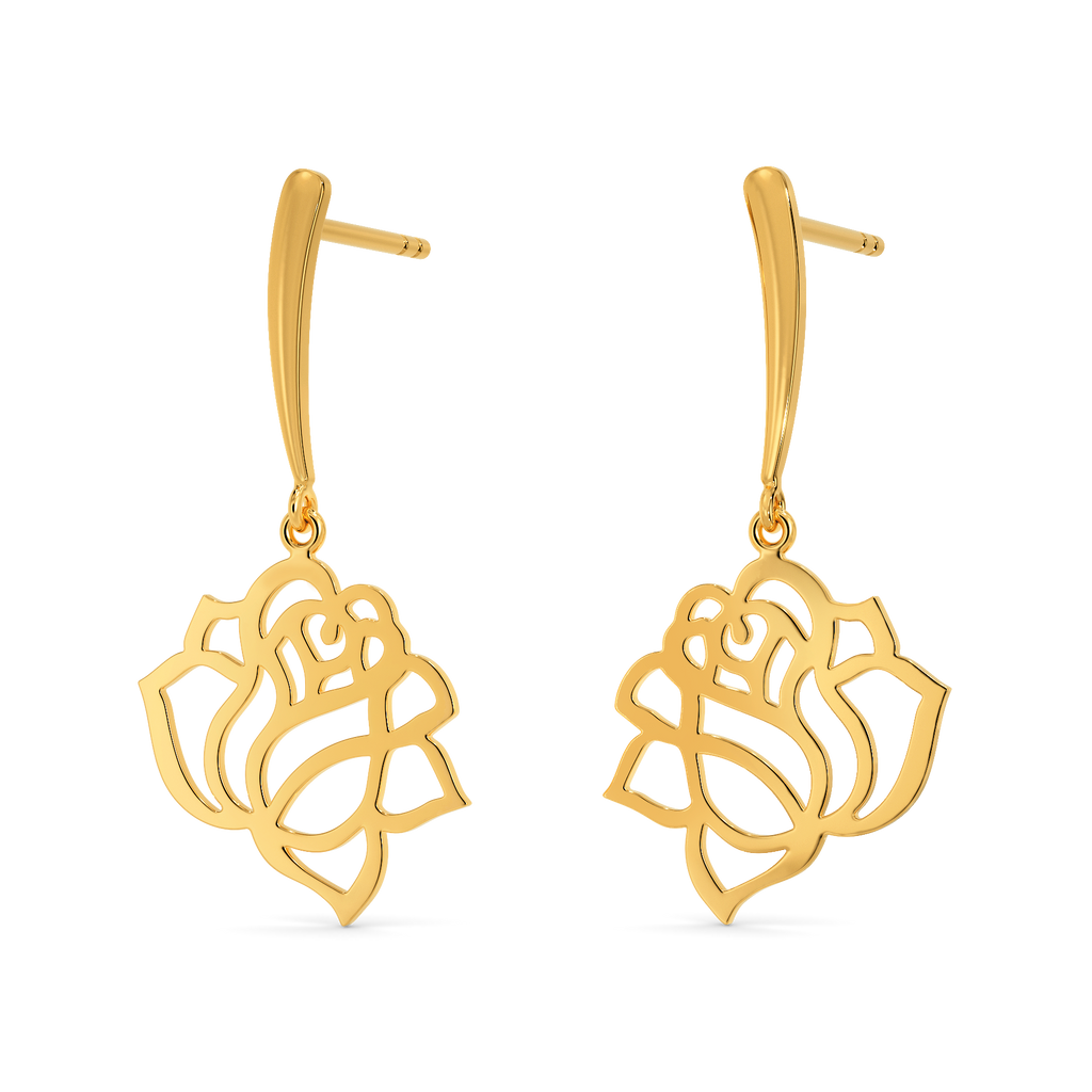 Kiss From A Rose Gold Earrings