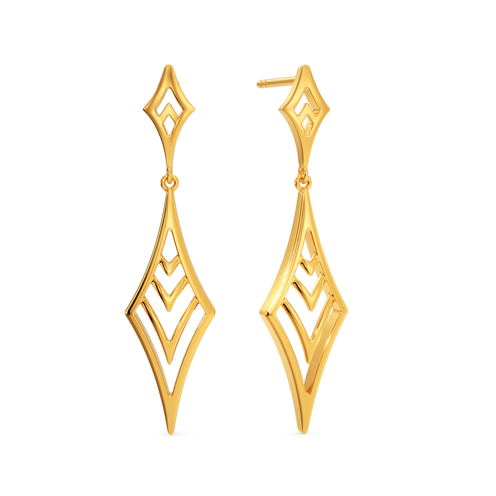 Edge Vibe Gold Earrings
