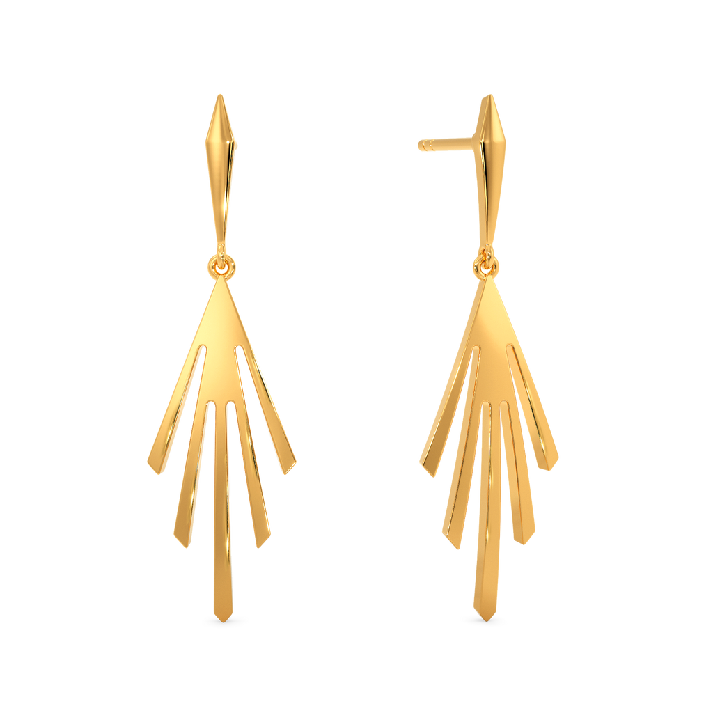 Powerful Fringe Gold Earrings