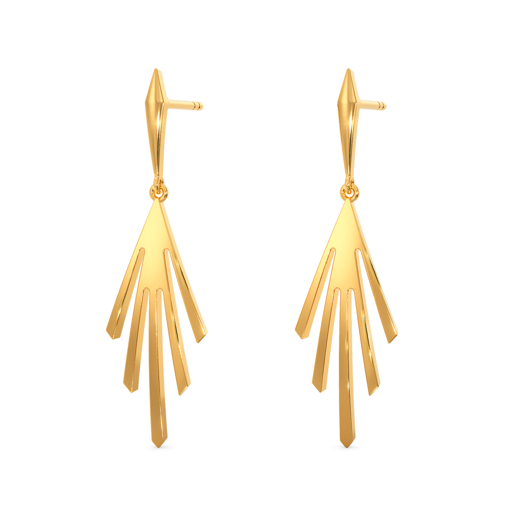 Powerful Fringe Gold Earrings