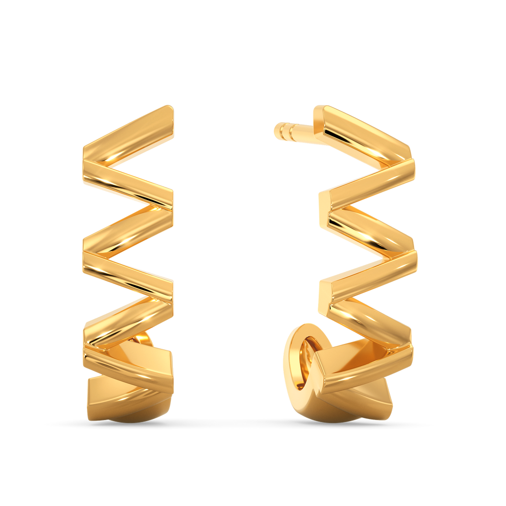 Zig Perfect Gold Earrings