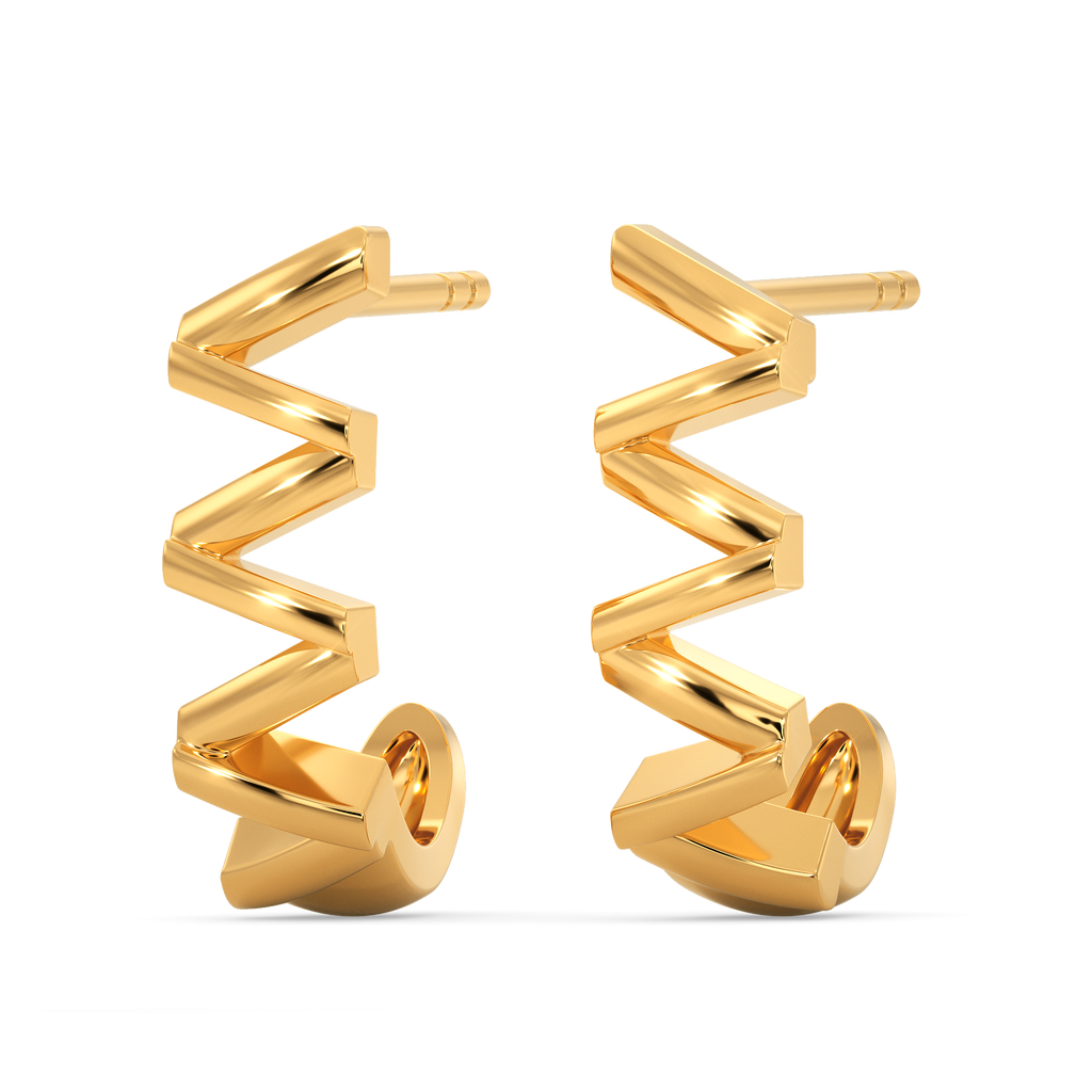 Zig Perfect Gold Earrings