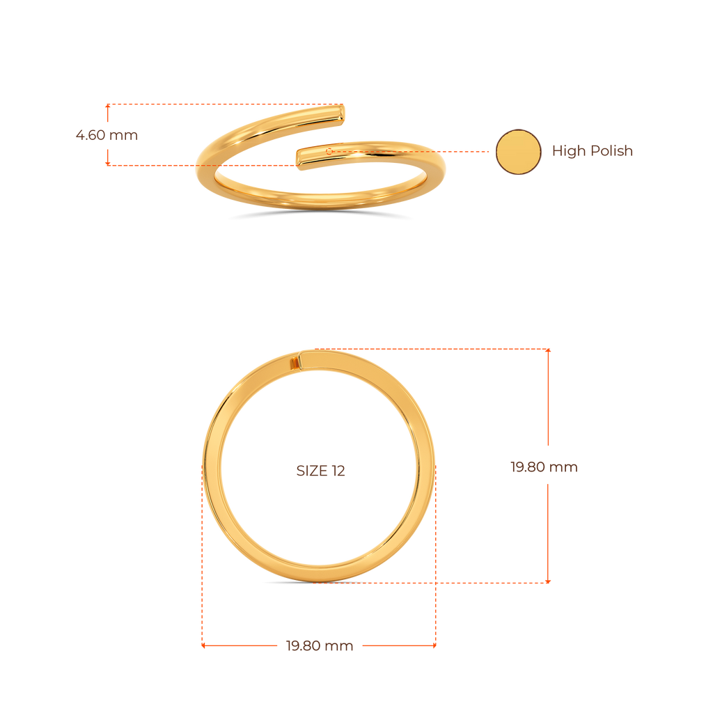 Boundless Gap  Gold Rings image