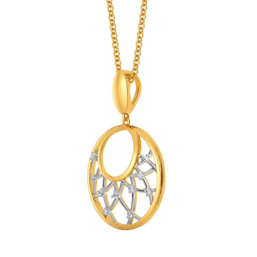Two to Loops Diamond Pendants