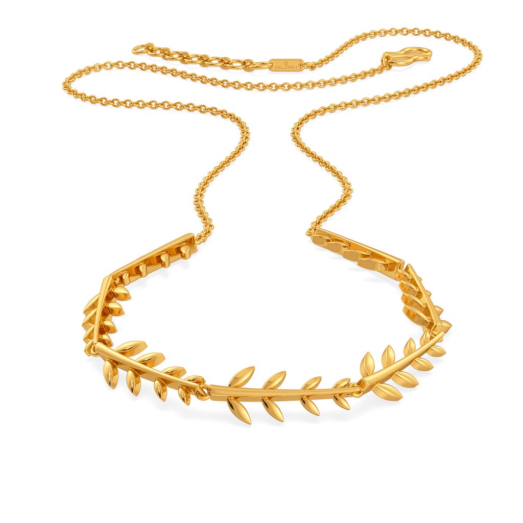 Leaf Language Gold Necklaces