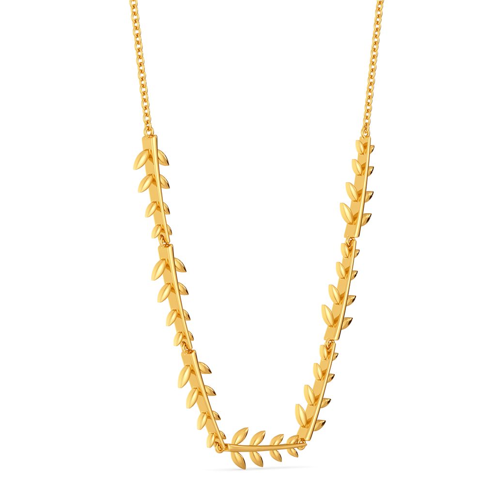 Leaf Language Gold Necklaces