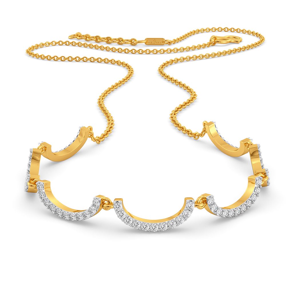 Curve Connect Diamond Necklaces