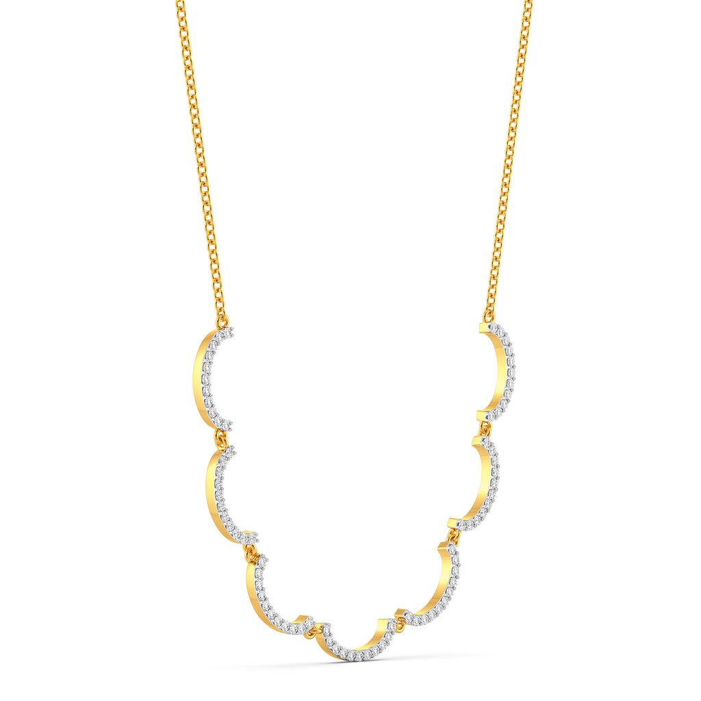 Curve Connect Diamond Necklaces
