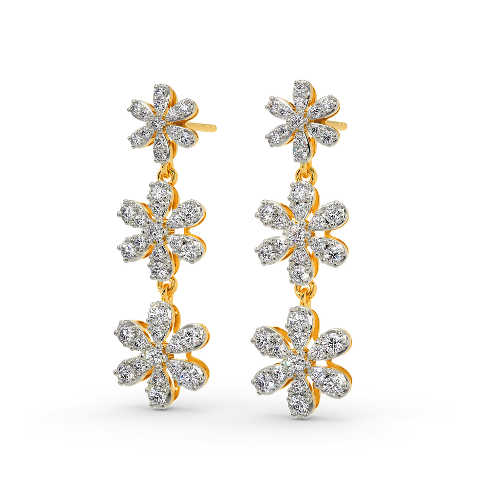 Tower De Flora Diamond Earrings