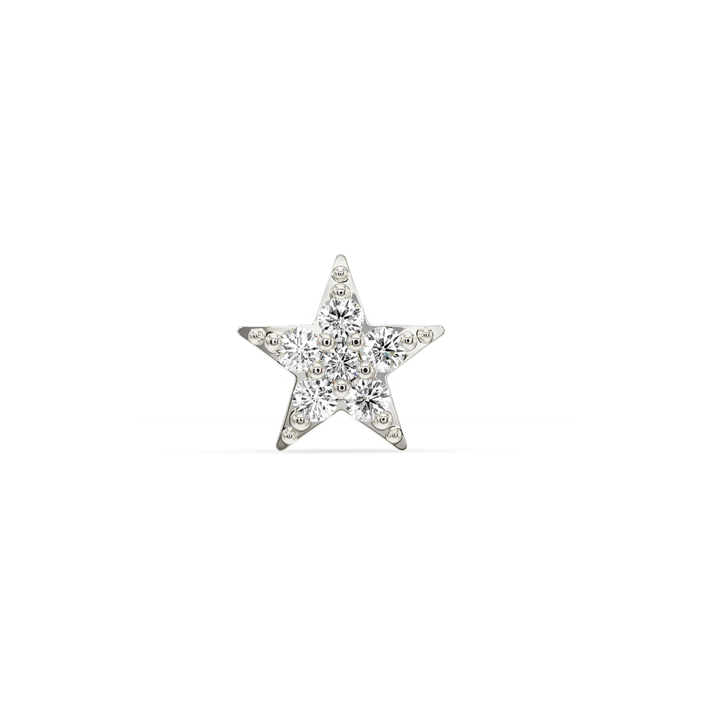 Hey You Star Diamond Nose Pins