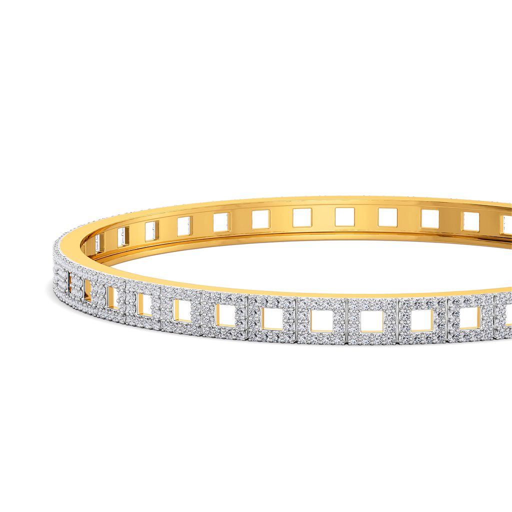 Sparkle O Square Diamond Bangles