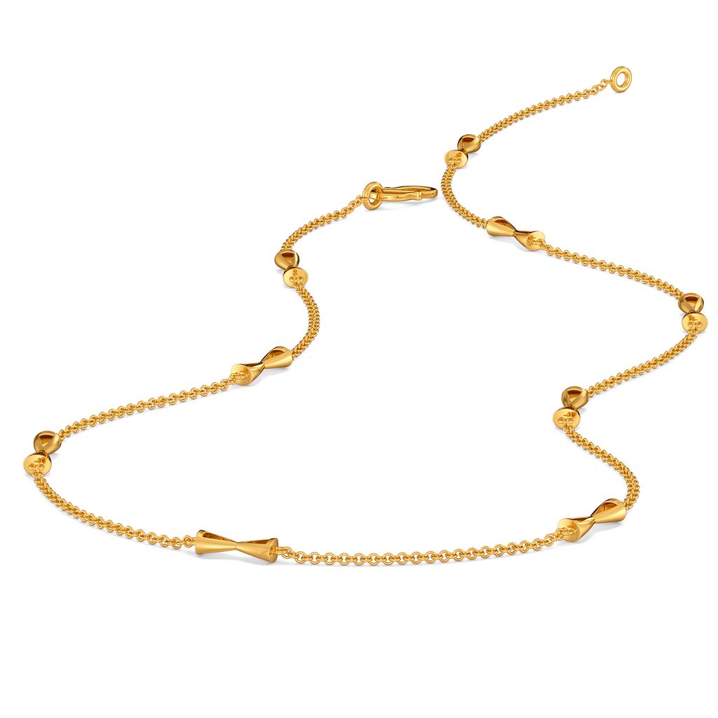 Bow Knots Gold Chains