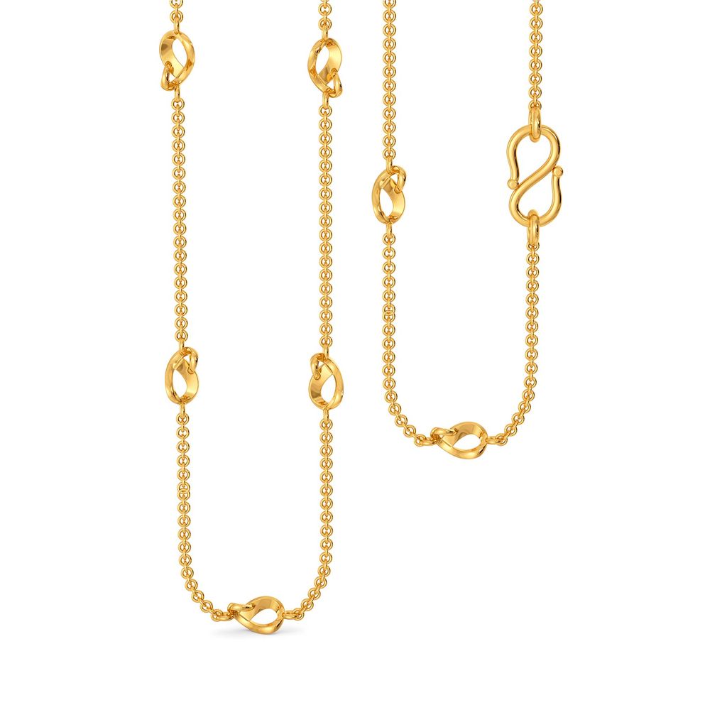 Loop Entwined Gold Chains