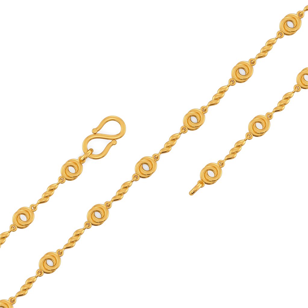 Twisty Wheels Gold Chains