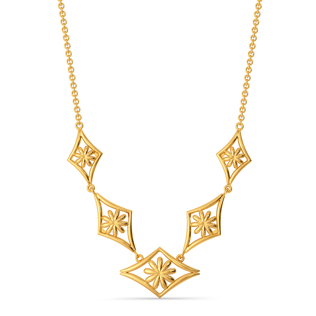 Heart Filled Love Gold Necklaces