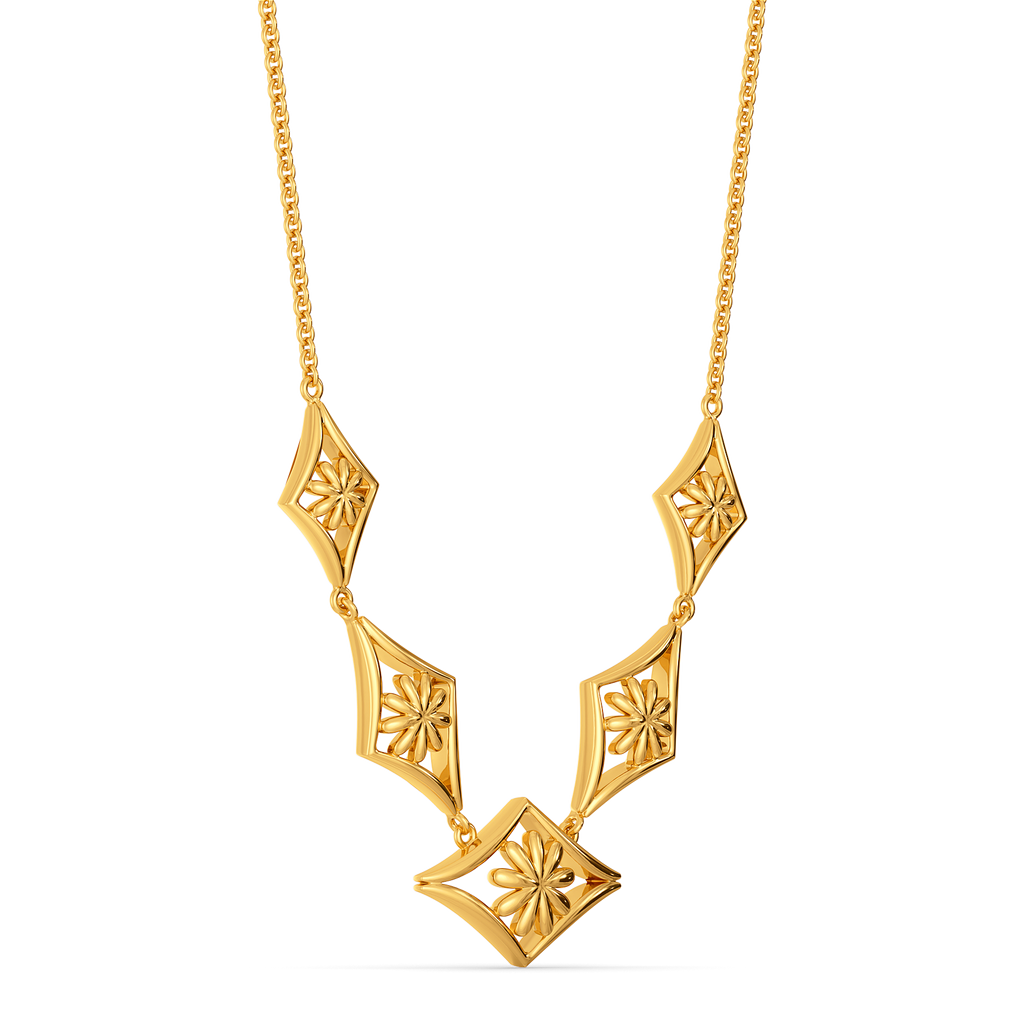 Heart Filled Love Gold Necklaces