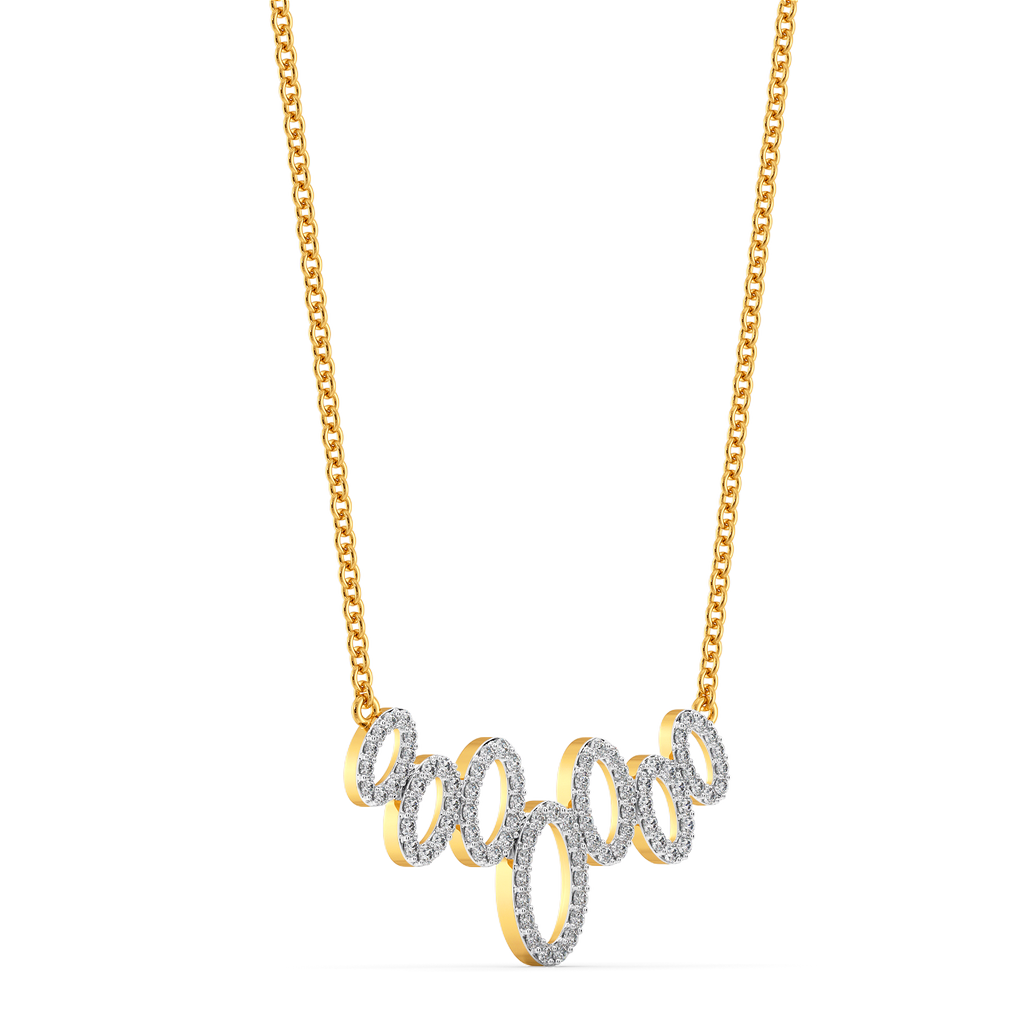 Circled Love Diamond Necklaces