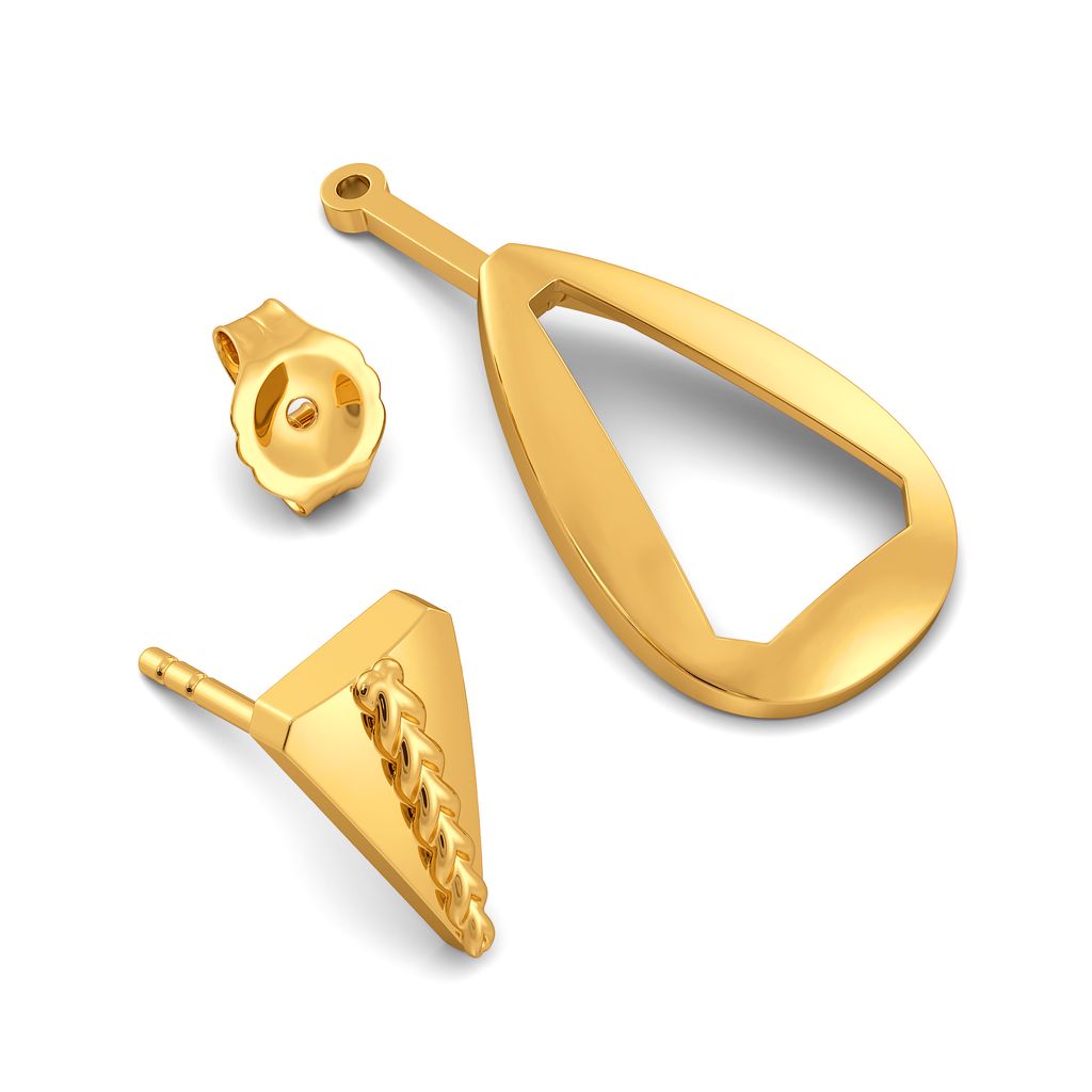 Swish N Flick Gold Earrings