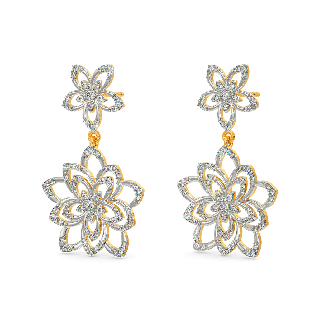 Magnolia Blossom Diamond Earrings