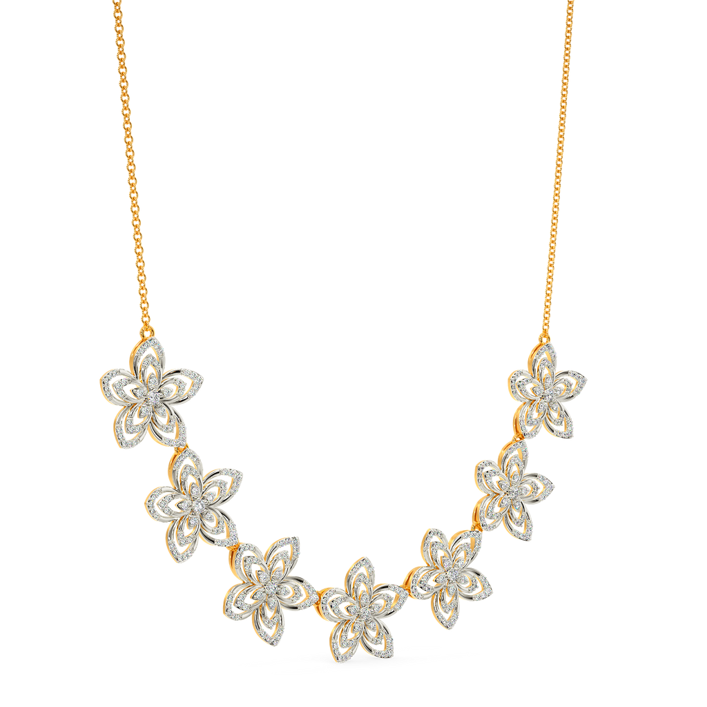 Magnolia Blossom Diamond Necklaces