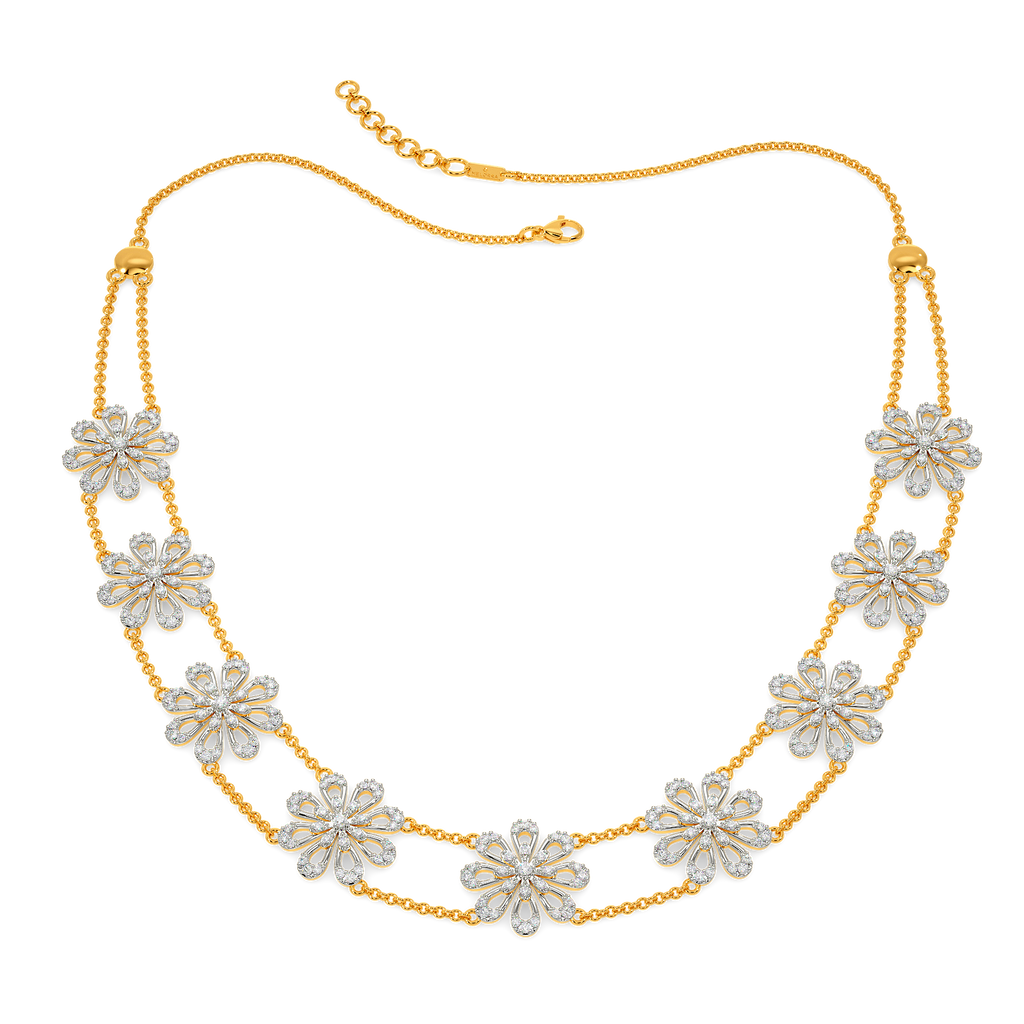 Whimsical Daisy Diamond Necklaces