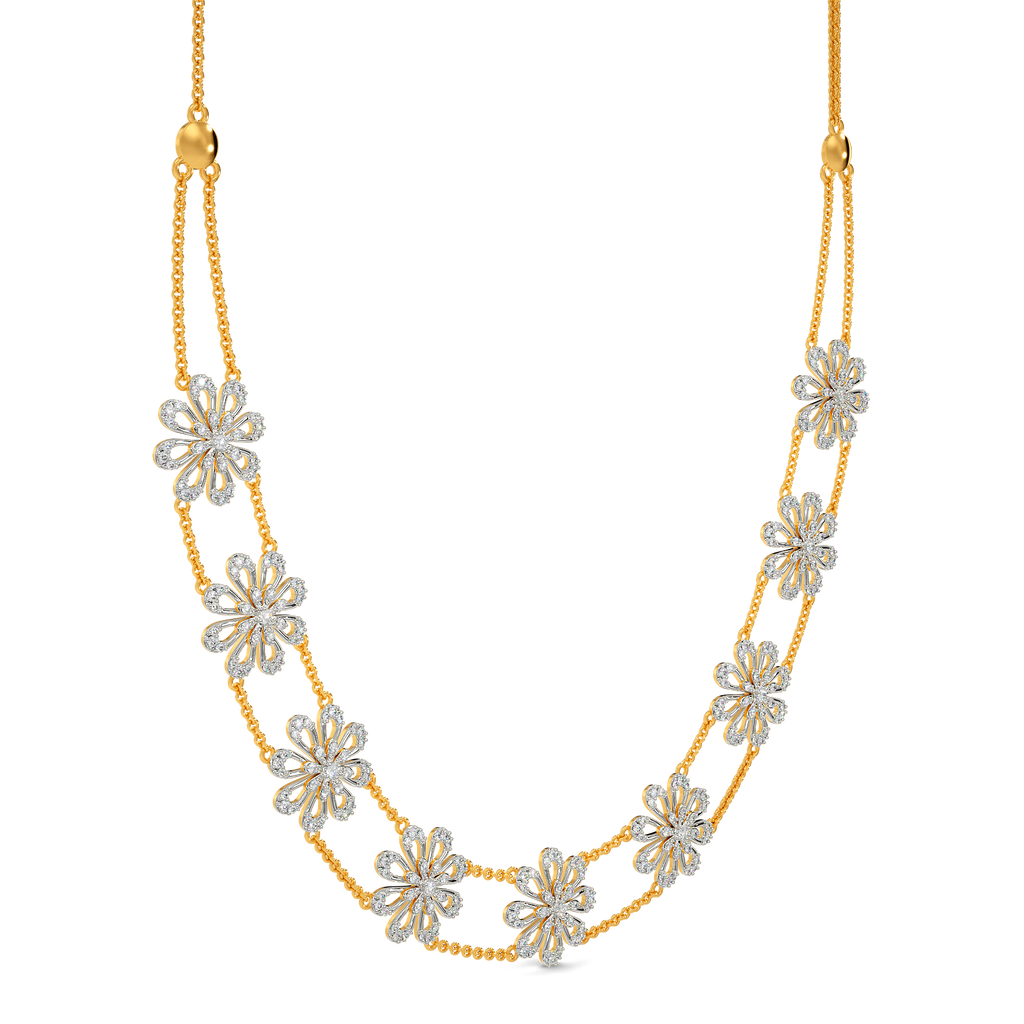 Whimsical Daisy Diamond Necklaces