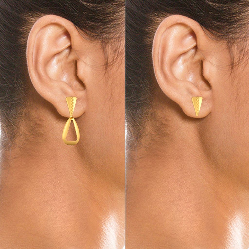 Swish N Flick Gold Earrings