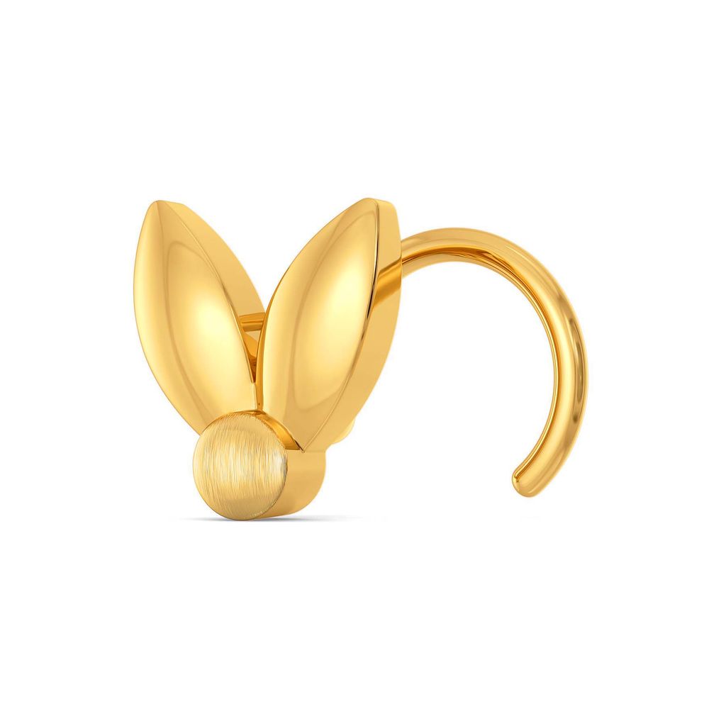 Petal Penchant Gold Nose Pins