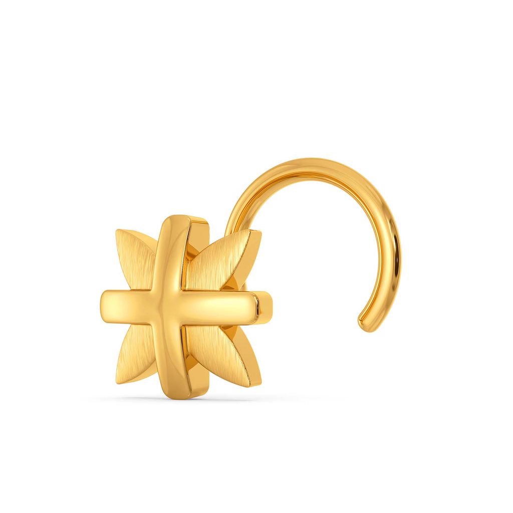 Cross Plot Gold Nose Pins