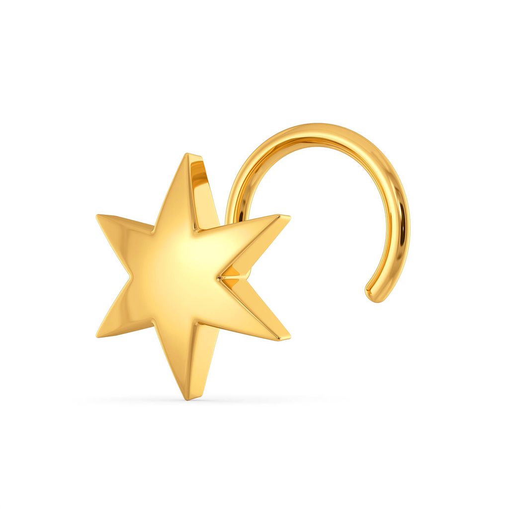 Star Crossed Gold Nose Pins