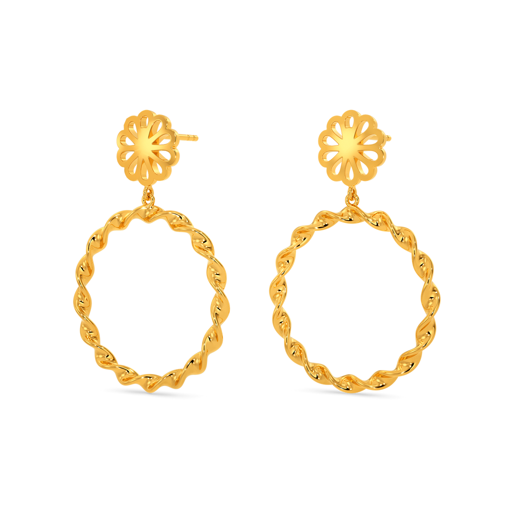 Twisty Gold Earrings