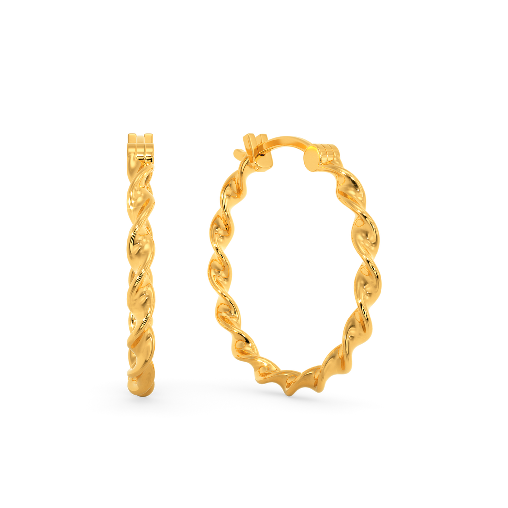 Twisty Gold Earrings