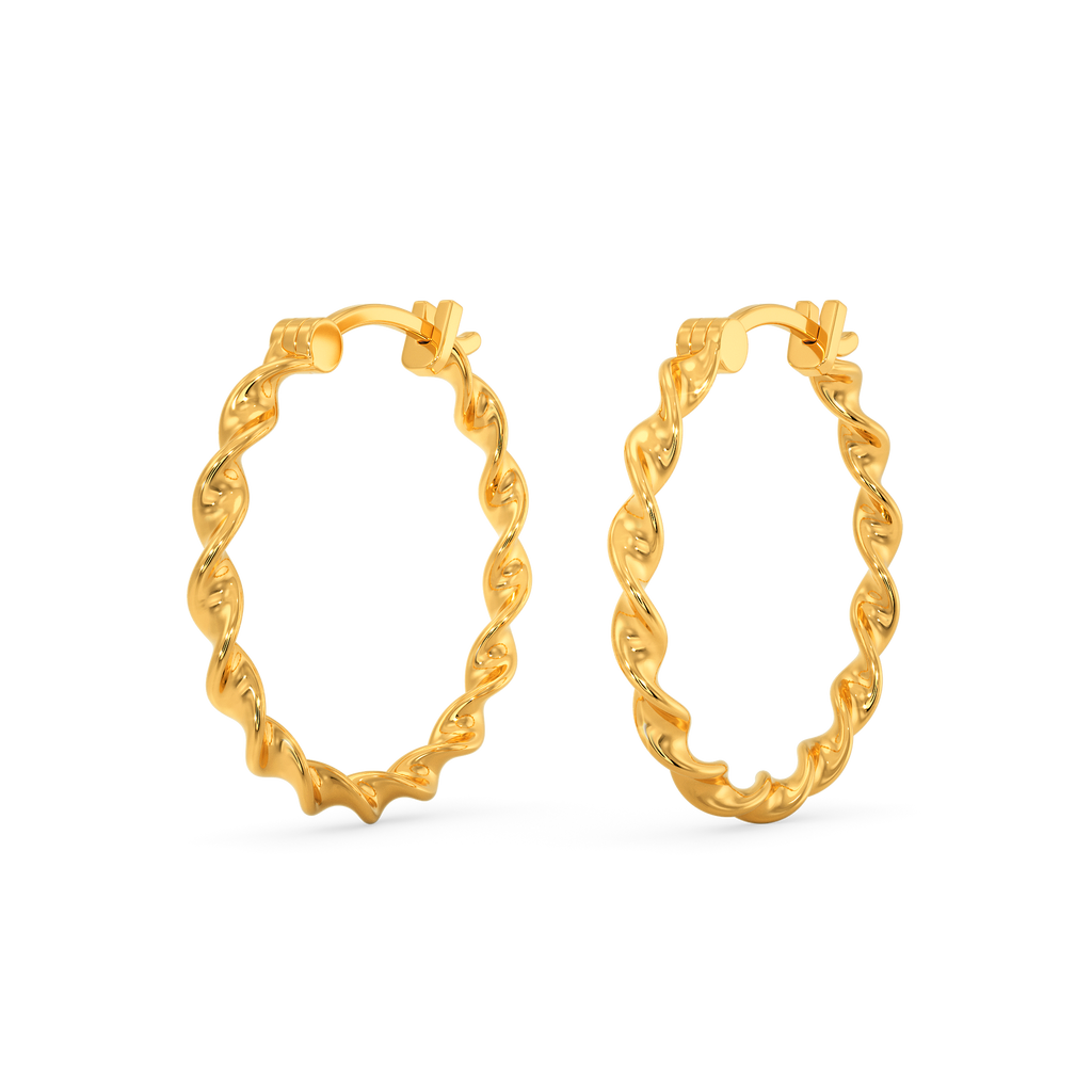 Twisty Gold Earrings