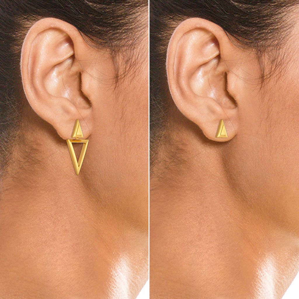 Troika Tab Gold Earrings