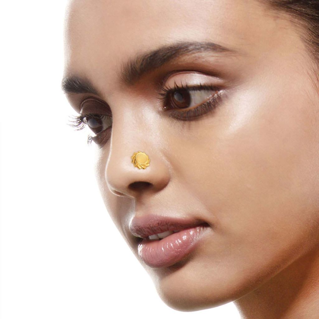 Sun Scripts Gold Nose Pins